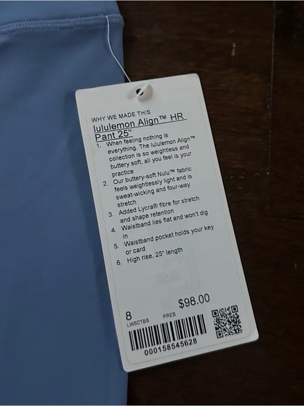 lululemon Align™ High-Rise Pant 25" prep blue size 8 NWT - Picture 7 of 12